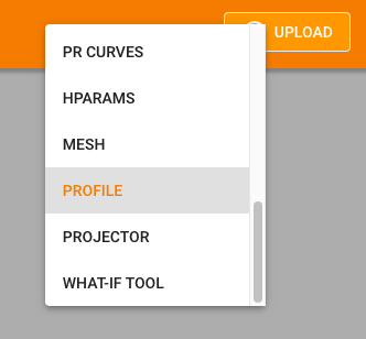 TensorBoard Menu